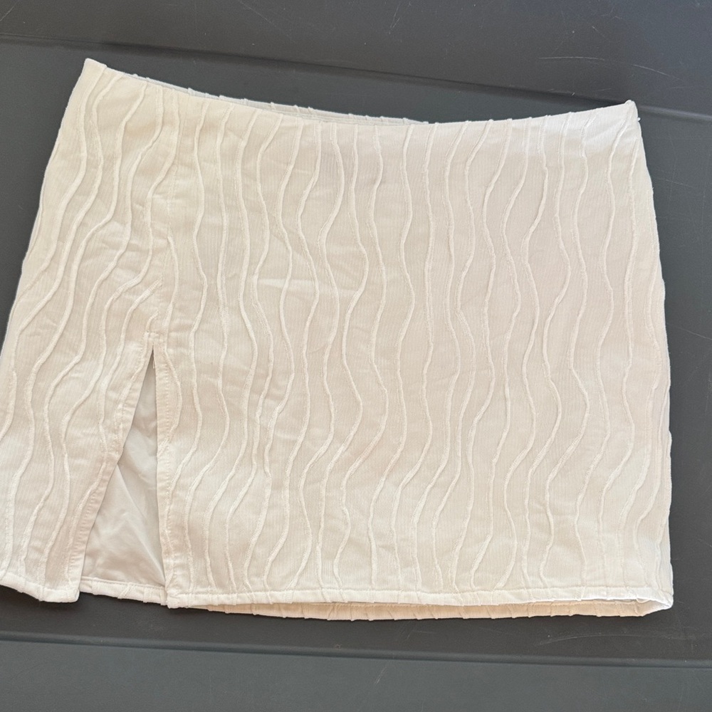 Princess Polly Ivory Wave Mini Skirt